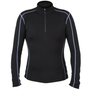 Spada Merino Mens Motorcycle Base Layer Top Winter Thermal Under Shirt Black - Picture 1 of 3