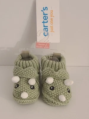 Nuevas pantuflas de dinosaurio verdes Carters Just One You para bebé niño Foto 1 de 4