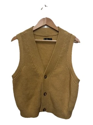 Volcom Men’s Knit Button Vest Brown Size M EUC RARE - Image 1 of 4