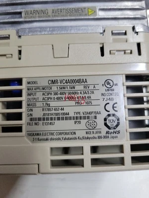 1PC Yaskawa inverter CIMR-VC4A0004BAA Free delivery - Image 1 of 4
