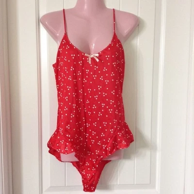 Vintage Undercover Wear Body Suit Teddy Small Red with White Stars - Image 1 of 4