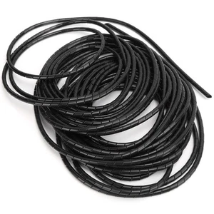 Spiraldraht-Wickelkabel Flexible Kabel-Organizer-Management Schwarz Für❀ - Afbeelding 1 van 22