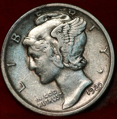 1920 Philadelphia Mint Silver Mercury Dime - Image 1 of 2