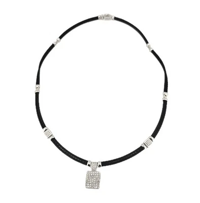 Collar con cable de diamantes Philippe Charriol 18K con caja aprox 16" Foto 1 de 4