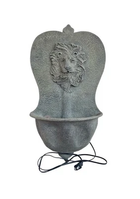 Vintage Outdoor Lion Statue Wall Mounted Water Fountain  - Image 1 of 4