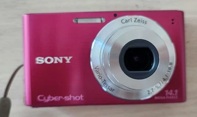 Excellent SONY Cyber Shot DSC-W320 Pink Digital Camera Japanese only Used - Image 1 of 4