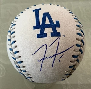 FREDDIE FREEMAN SIGNED BALL DODGERS TEAM STITCH OFFICIAL MLB RAWLINGS PSA/DNA - Picture 1 of 7