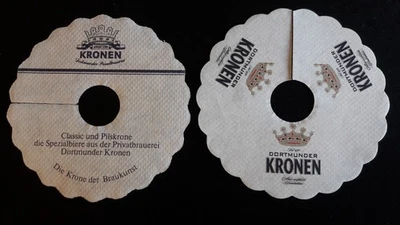 2 Pilsdeckchen Pilsrosetten Pilskragen Dortmunder Kronen Bier Brauerei - Bild 1 von 3
