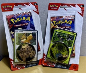 Pokémon  TCG Destined Rivals Blister Pack Eevee & Zarude - Lot Of 2 - Picture 1 of 3