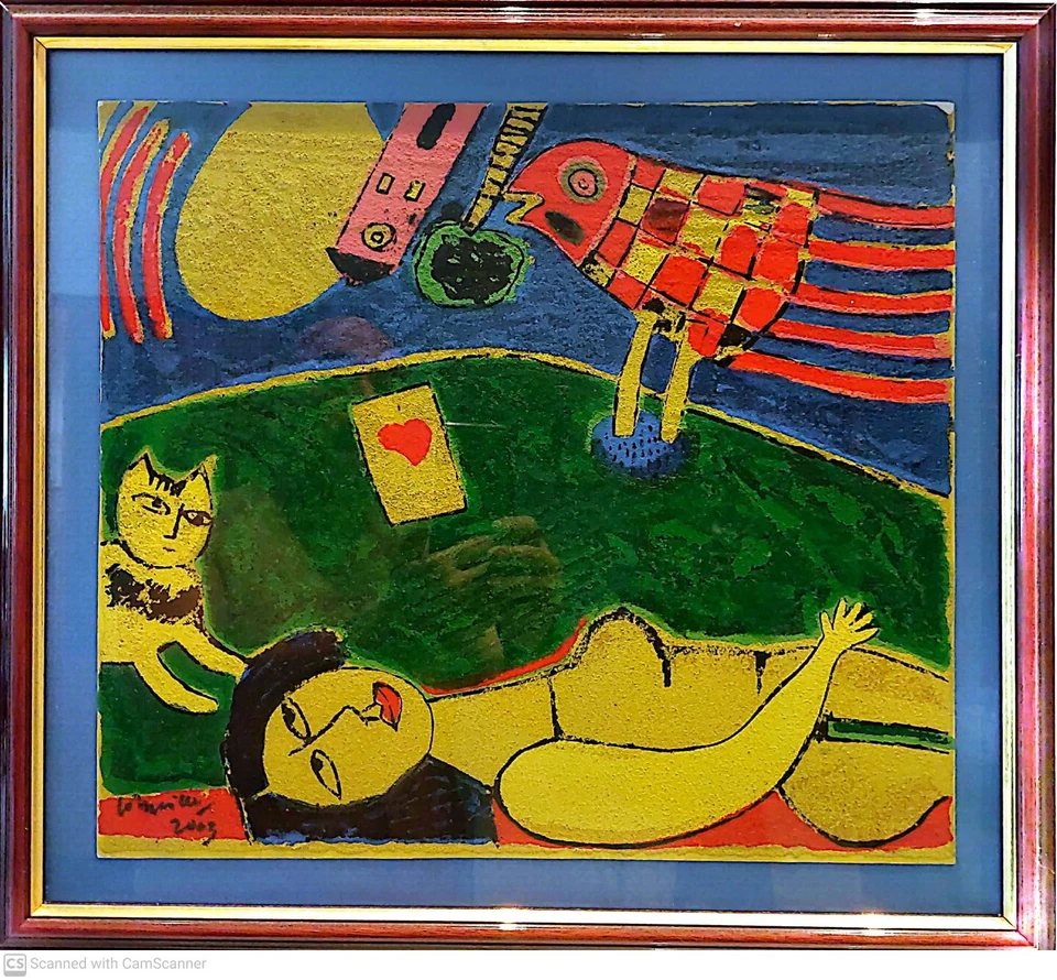 Corneille, 2003 prueba de artista firmada a mano, doble mate enmarcado, 1 de 8 en conjunto Foto 1 de 1