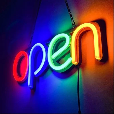 LED Leuchtreklame "Geöffnet" - Neon Schild Display Werbung | Bar Open - Bild 1 von 4
