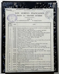 Les Armes Francaises dans La Grande Guerre. Tome II - cartes Maps 1914-1915 - Imagen 1 de 1