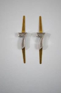 WWII German EM Unteroffizier Schulterbretter Chiffren Silber 18mm 7 2 Stück - Bild 1 von 1