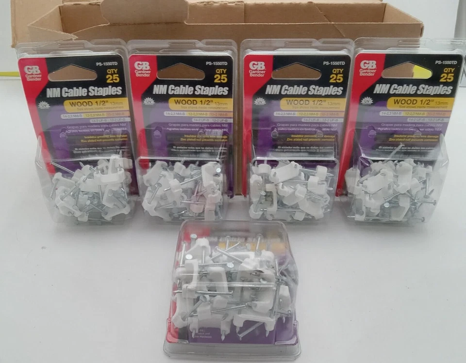 Gardner Bender 1/2 In. W Plastic Cable Staple 15 PK