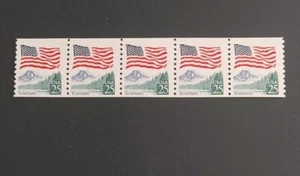 U.S. Sc. #2280 25c Flag over Yosemite PNC Strip of 5, MNH, Plate #1. Free ship! - Picture 1 of 3