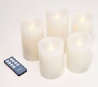 Mikasa S/5 Assorted Flameless Blow Out Candles with Remote in White