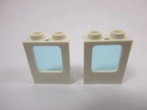 LEGO x2 White Window TrLightBlue Glass 60032 Set 60062 60021 60167 7738 60095 - Imagen 1 de 2