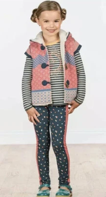 NEW Matilda Jane Girls Size 6 WARM HUGS Vest Hooded Sherpa Lined Cozy Town NWT - Image 1 of 4