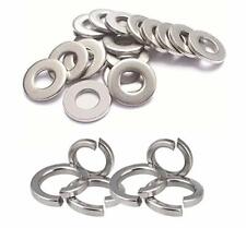 M10 304 Stainless Steel Flat Washer and Split Spring Lock Washer Assortment S...