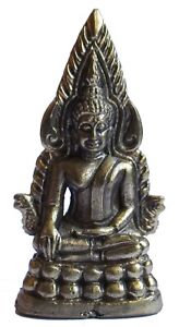 Figurine Buddha Sitting Throne Bronze Sculpture Decoration Buddhist Miniature