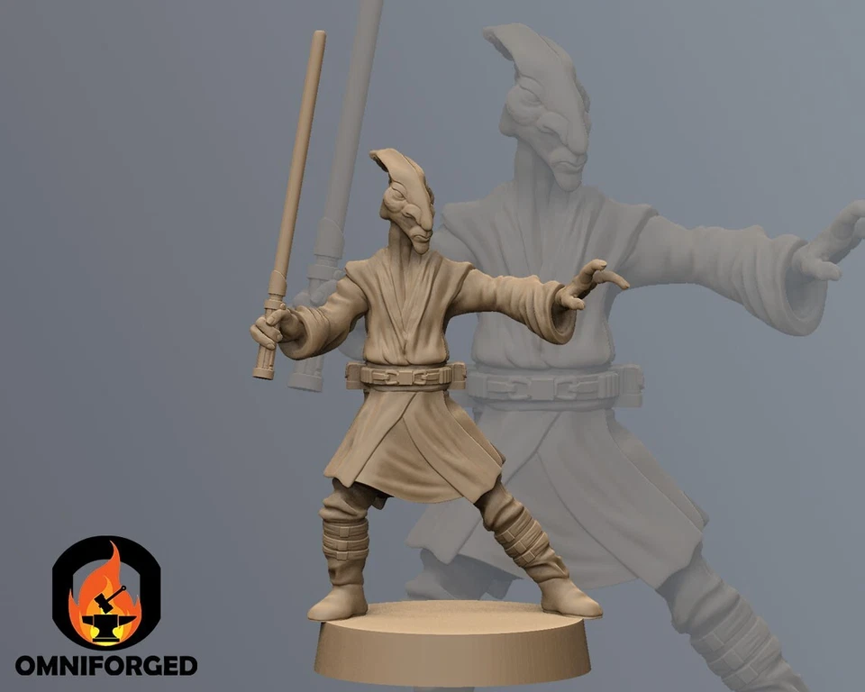 Star Wars Legion Jedi Coleman Trebor Miniature 3D Printed Resin Mini Proxy - Image 1 of 1