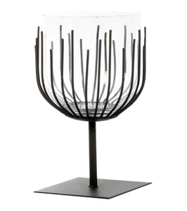 Angebot - WMG Eisen-Windlicht GALWAY Kerzenhalter, H 50cm, D 22cm, Eisen, Glas - Bild 1 von 1