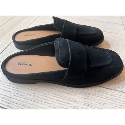 Sonoma Nuevo con Caja Damas Mocasín Gamuza Negro. Puntera cuadrada. Talla 7,5 Foto 1 de 4