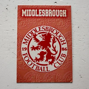 Merlin Premier Gold 1997 Embossed Club Card Badge Middlesborough E12 - Picture 1 of 2