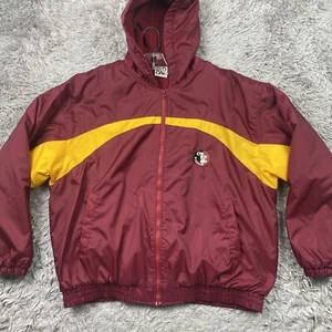 Vintage Florida State University FSU Seminoles Hooded Jacket Men's XL Read* - Picture 1 of 14