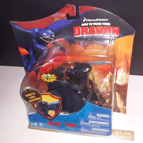 How to Train Your Dragon Night Fury Rare Original Movie Figure 2010 Spin Master Cover