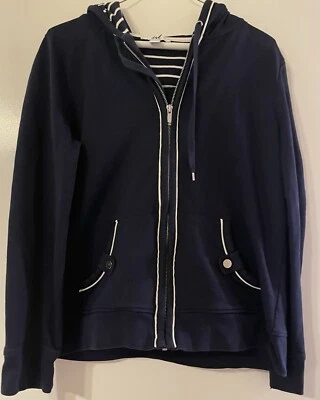 Jaqueta atlética Ann Klein Sport azul marinho em excelente estado usado. Tamanho Md - Imagem 1 de 4