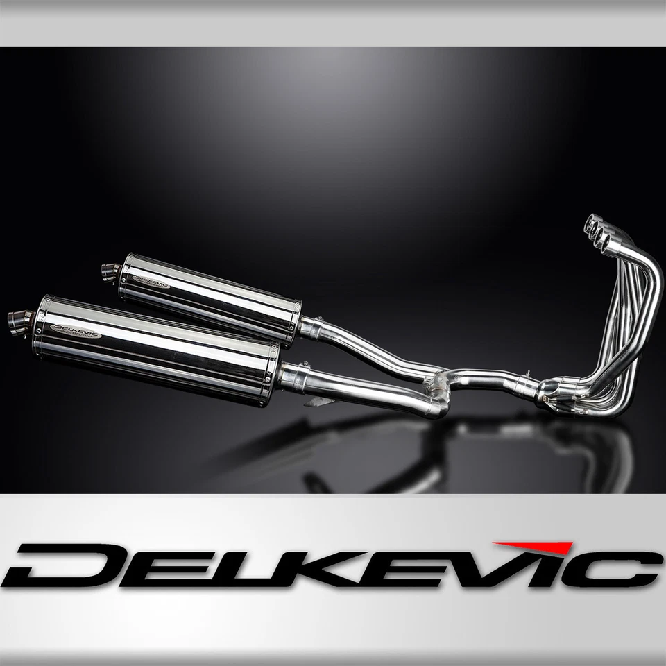 Silenciadores ovalados de acero inoxidable Kawasaki ZX-11 Ninja 1990-2001 escape completo 4-2 18" Foto 1 de 4