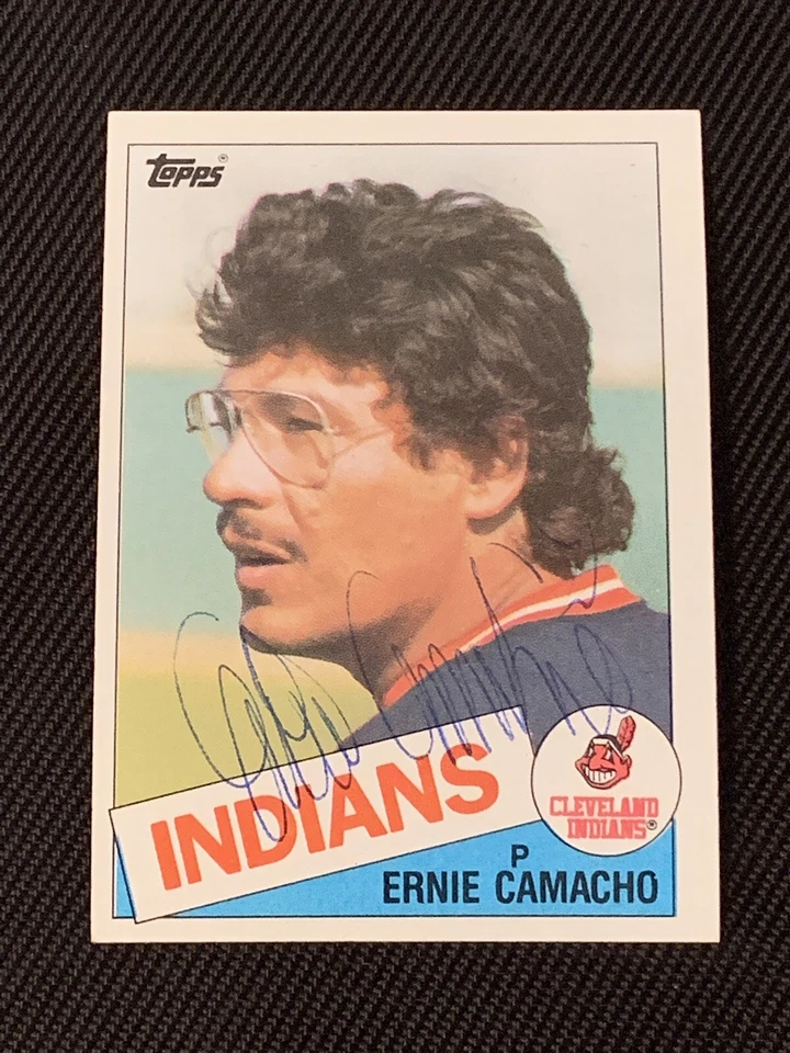 ERNIE CAMACHO 1985 TOPPS SIGNED AUTOGRAPHED CARD #739 CLEVELAND INDIANS - Image 1 of 1