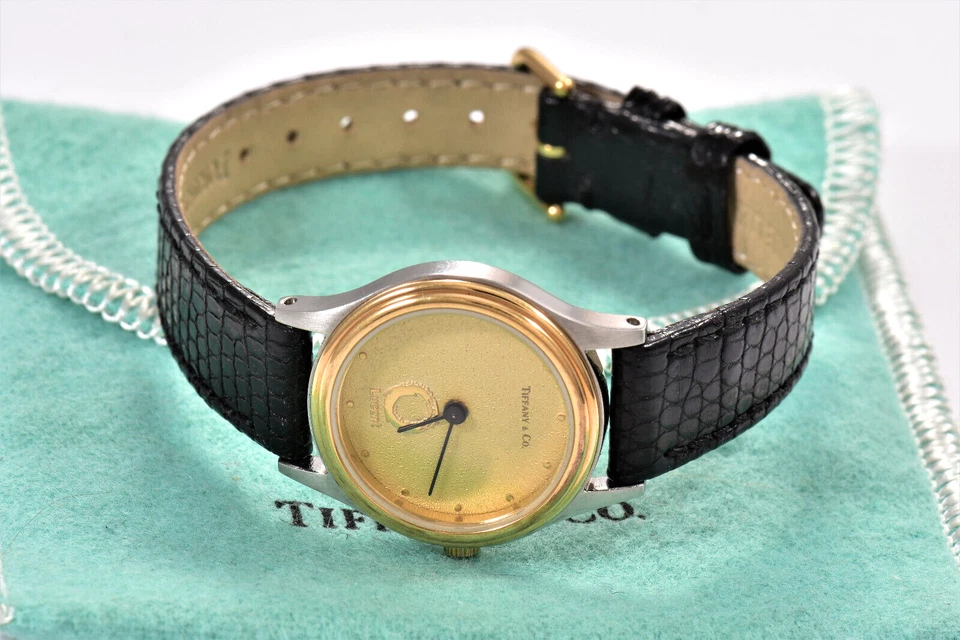 Швейцарские часы Tiffany & Co портфель из нержавеющей стали Lucent 25 мм ящерица кожа - Изображение 1 из 4