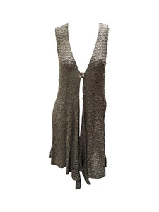 Womens Handmade Sleeveless  Boho Crochet  Cardigan Longline  Free Size UK 8-20 - Picture 1 of 1