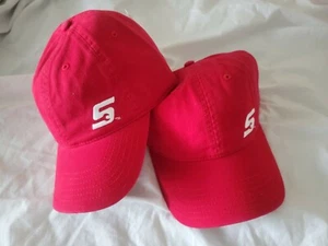2 Snap-on Tools Hats Embroidered Red Adjustable Baseball Caps Brand new - Picture 1 of 5