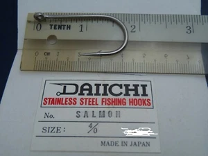 10pcs Daiichi Salmon Stainless Steel Hook Fishing Choose Your Size - Picture 1 of 5