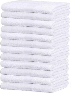 Hand Towels Cotton Blend Face Soft Cleaning Towel 15x25 Inch Pack of 12, 24, 60 - Picture 1 of 39