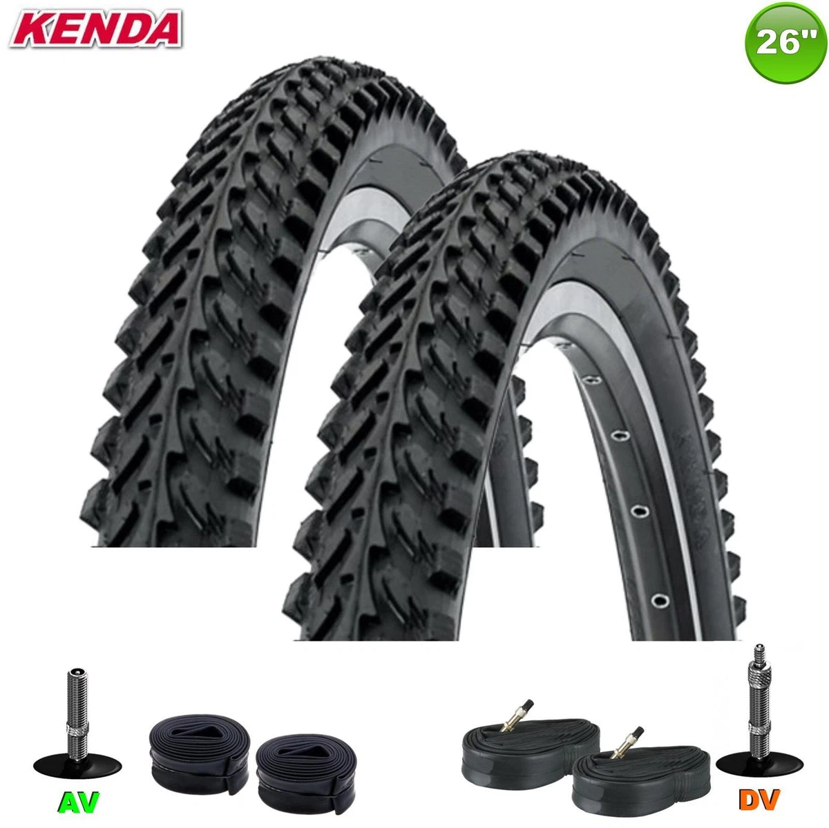 Hycline MTB-Reifen 26 Zoll – 2 Stück, Faltbar, 30-80 PSI, Aggressives Profil Für Gelände