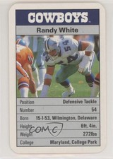 1987 Ace Fact Pack Dallas Cowboys Randy White HOF