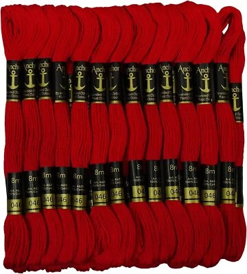 25 Pcs Embroidery Floss Skeins Cross Stitch Thread Bracelets DIY Crafts Red - Image 1 of 3