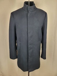 H&M Mens Black Coat/Overcoat Size 42R - Picture 1 of 17