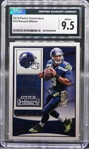 Russell Wilson 2015 Panini Contenders Football Card #19 Seattle Seahawks CGC 9.5 - Picture 1 of 2