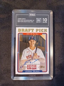 2022 Topps Archives JARREN DURAN (RC) #05DP-JD Draft Pick Auto RED SOX (TAG 10) - Bild 1 von 2