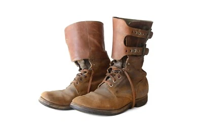 WW2 US Army Military M1943 M43 Double Buckle Combat Boots Shoes 8 1/2e - Image 1 of 4