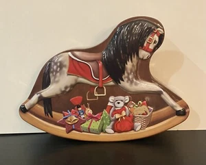 Silver Crane Designs UK Rocking Horse Candy Cookie Tin Box - Picture 1 of 7