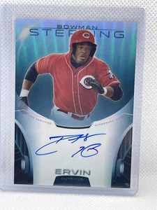 2013 Bowman Sterling Phil Ervin Blue Refractor Rookie Autograph #6/25 - Picture 1 of 2