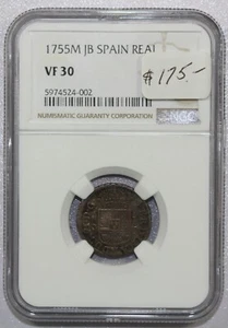 1755 M JB SPAIN REAL VF30 NGC - NICE! #156 - Picture 1 of 2