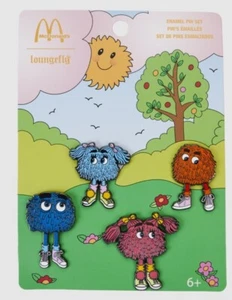 McDonald's Vintage Fry Kids 4-Piece Pin Set - Picture 1 of 4