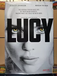 LUCY Movie Poster Original Theater DS 27x40 Scarlett Johansson Morgan Freeman - Picture 1 of 2